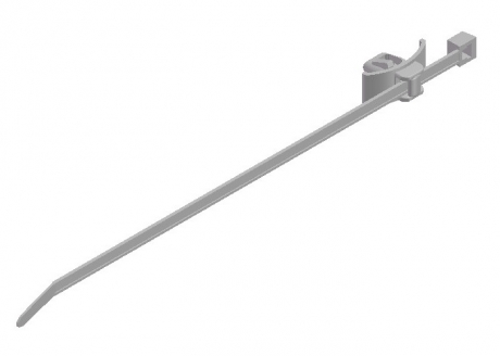 模型图纸 带箭头适用于椭圆孔的分体式固定扎带01型_T50RFT62x122HR-PA46-GY(156-00446)